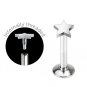 3MM STAR FLAT TOP  LABRET/MONROE 5/16"