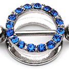 BLUE MULTI GEM ROUND NIPPLE SHIELD