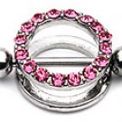 PINK MULTI GEM ROUND NIPPLE SHIELD