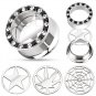 5/8" Interchangeable 4-in-1 Double Flared Screw-Fit Tunnel Plug