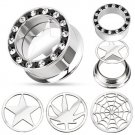 1" Interchangeable 4-in-1 Double Flared Screw-Fit Tunnel Plug