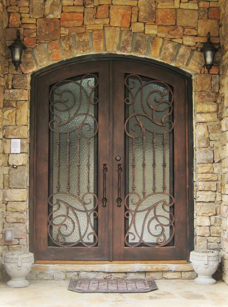 The Neoclassical Style DED-025 Wrought Iron Doors