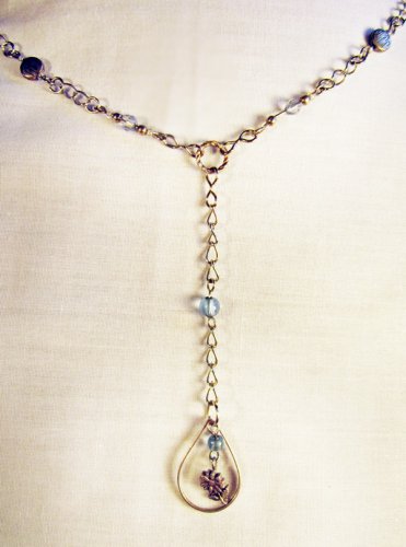 N13 - light blue beaded necklace
