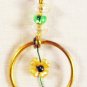 N15 - green & yellow beaded necklace