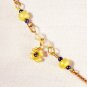 N15 - green & yellow beaded necklace