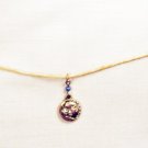 N36 - blue & silver cord necklace