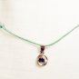 N38 - silver & turquoise cord necklace