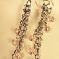 E15 - pale pink beaded earrings