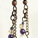E23 - blue & white beaded earrings