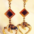 E33 - yellow beaded earrings