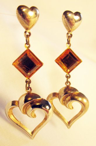 E33 - yellow beaded earrings