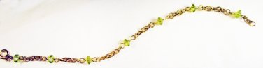 B3 - green beaded bracelet