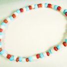 B12 - red, white & blue beaded bracelet