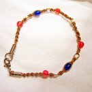 AB1 - red, white & blue knotted bracelet