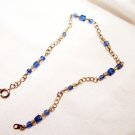 AB15 - blue beaded ankle bracelet
