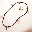 AB19 - pink & black ankle bracelet