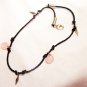AB19 - pink & black ankle bracelet