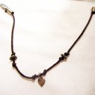 AB20 - silver & black ankle bracelet