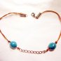 AB24 - turquoise & silver ankle bracelet
