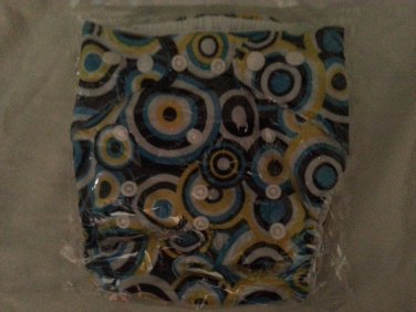 blue with bright circles