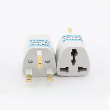 AU/UK/EU to UK AC POWER PLUG ADAPTER Adaptor TRAVEL CONVERTER 3 Pin in UK White