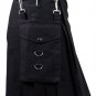 Active Men Black Utility Fashion Kilt