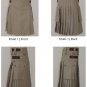 Deluxe Khaki Utility Kilt Custom Made 30-52