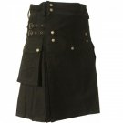 Black Utility Modern Kilt Black Custom Made