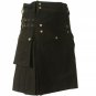 Black Utility Modern Kilt Black Custom Made