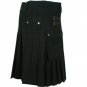 Black Utility Modern Kilt Black Custom Made
