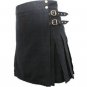 Ladies Black Utility Scottish Kilt Skirt Custom Made