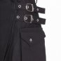 Ladies Black Utility Scottish Kilt Skirt Cotton Custom Made