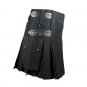 Deluxe Ladies Black Utility Scottish Kilt Skirt Custom Mad