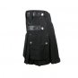 Deluxe Ladies Black Utility Scottish Kilt Skirt Custom Mad