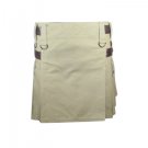 Deluxe Ladies Khaki Utility Scottish Kilt Skirt Custom Made