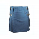 Deluxe Ladies Navy Blue Utility Scottish Kilt Skirt Custom Made