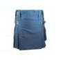 Deluxe Ladies Navy Blue Utility Scottish Kilt Skirt Custom Made