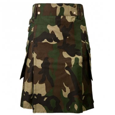 Military Camouflage Active Men Modern Kilt Custom Made