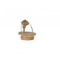 NEW KENNETH COLE Gold Roman Thong Wood Accent LEATHER Sandals 7.5