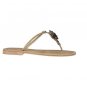 NEW KENNETH COLE Gold Roman Thong Wood Accent LEATHER Sandals 7.5