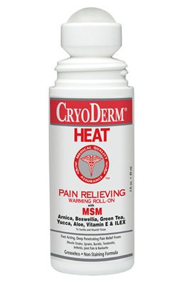 CryoDerm Heat Pain Relieving Warming Liquid ROLL-ON - 3 fl oz