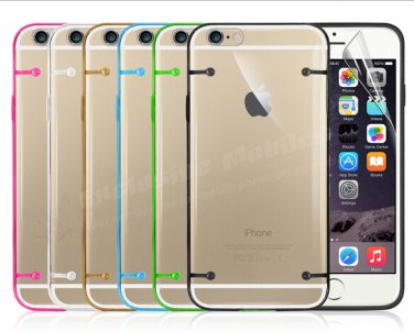 Ultra Thin Transparent Crystal Clear Hard Case for iPhone 6 4.7", 6 Plus 5.5 inch Fluorescent Cover