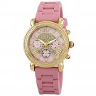 JBW Women's JB-6242-F "Victory" Sport Gold Pink Designer Silicone Diamond Watch