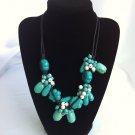 Flowers turquoise necklace