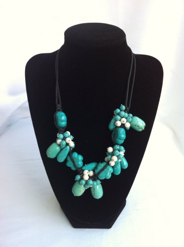 Flowers turquoise necklace