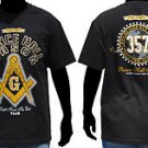 PRINCE HALL Black Gold Short sleeve T Shirt Freemason Masonic T-Shirt M-4X