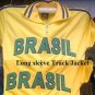 Brasil Track Jacket White Yellow Gold Brasil long sleeve track jacket S-3XL
