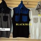 Blue Gray sleeveless hoodie vest sweater Sleeveless Casual Vest jacket top M-2X