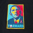 President Barack Obama Black Short sleeve T shirt 2013 Campaign FORWARD Tee M-2X