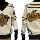 Freemason Mason Long Sleeve Sweater Blue Gold V neck Masonic Fraternity Sweater